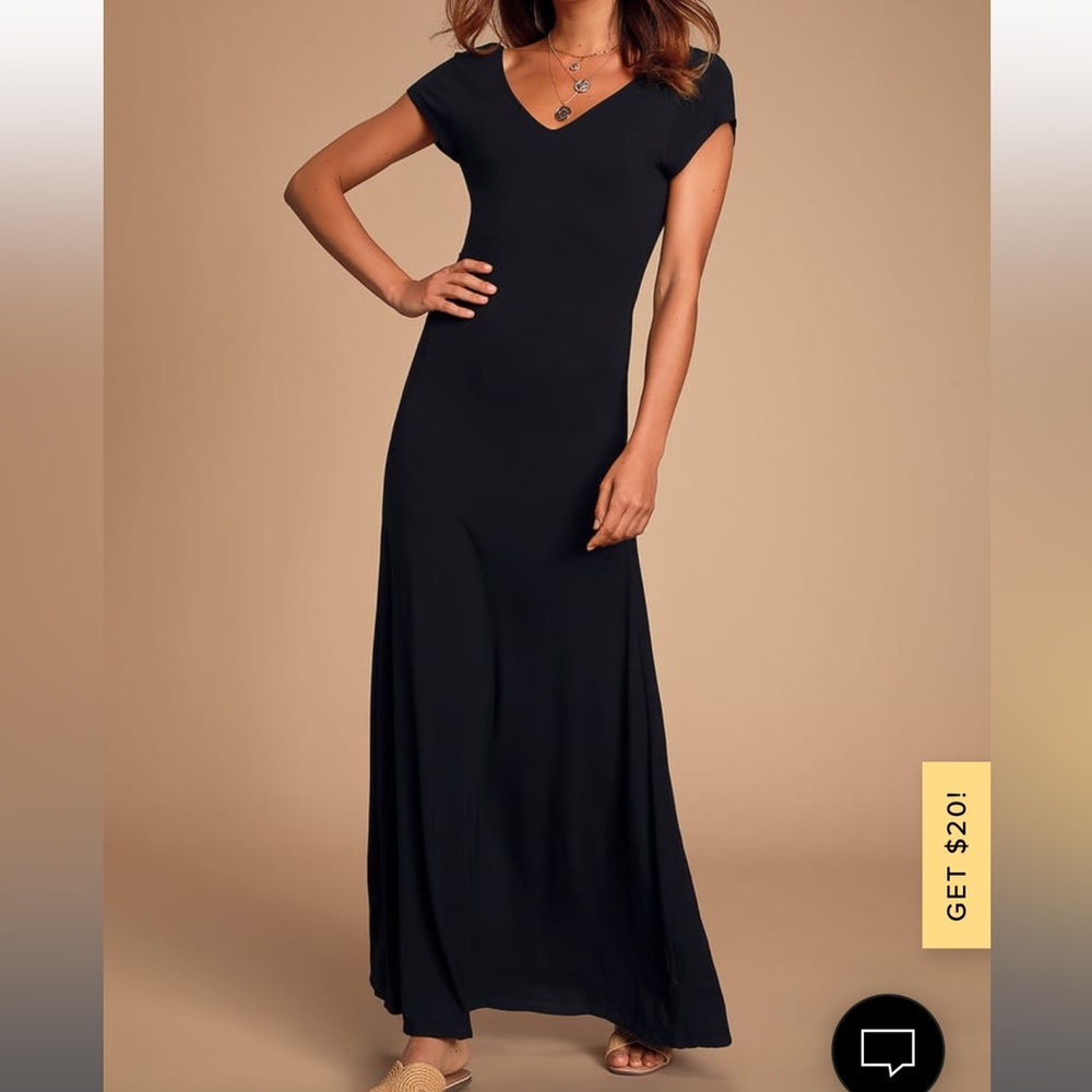 Lulu's Black Maxi Dress
